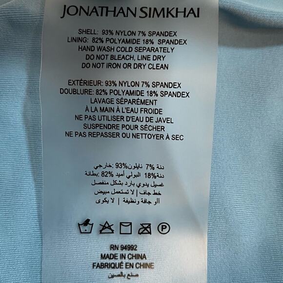 JONATHAN SIMKHAI Francesca Seersucker Bikini Bottom In Adriatic Plaid - Picture 8 of 10